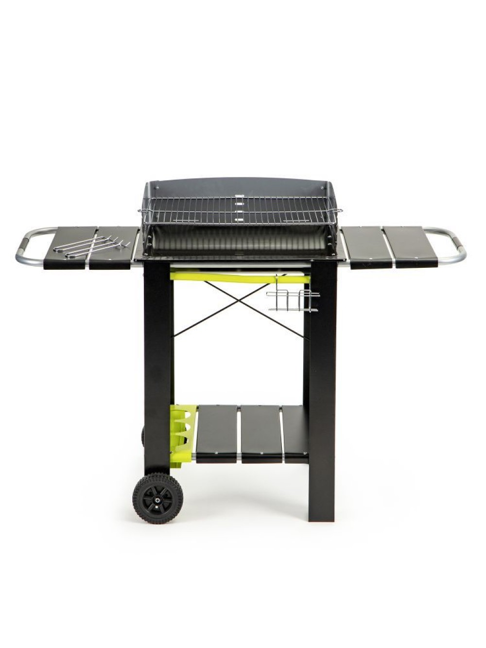 Modernhome Μεταλλική ψησταριά με ράφι και ροδάκια 95x56x133εκ