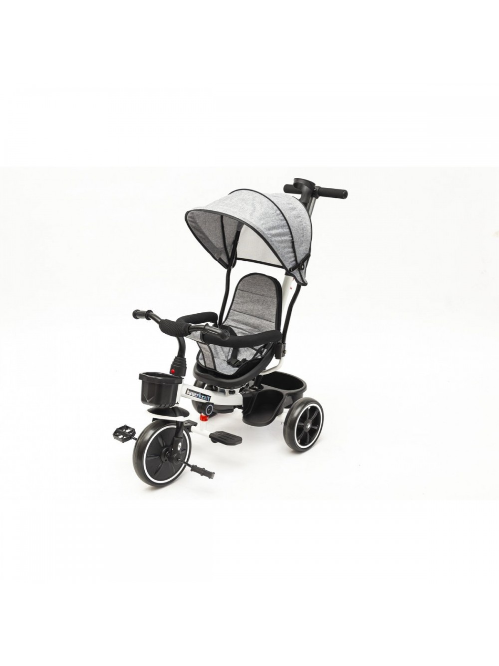 Ecotoys  Παιδικό καρότσι-ποδήλατο τρίκυκλο σε γκρι χρώμα X-174