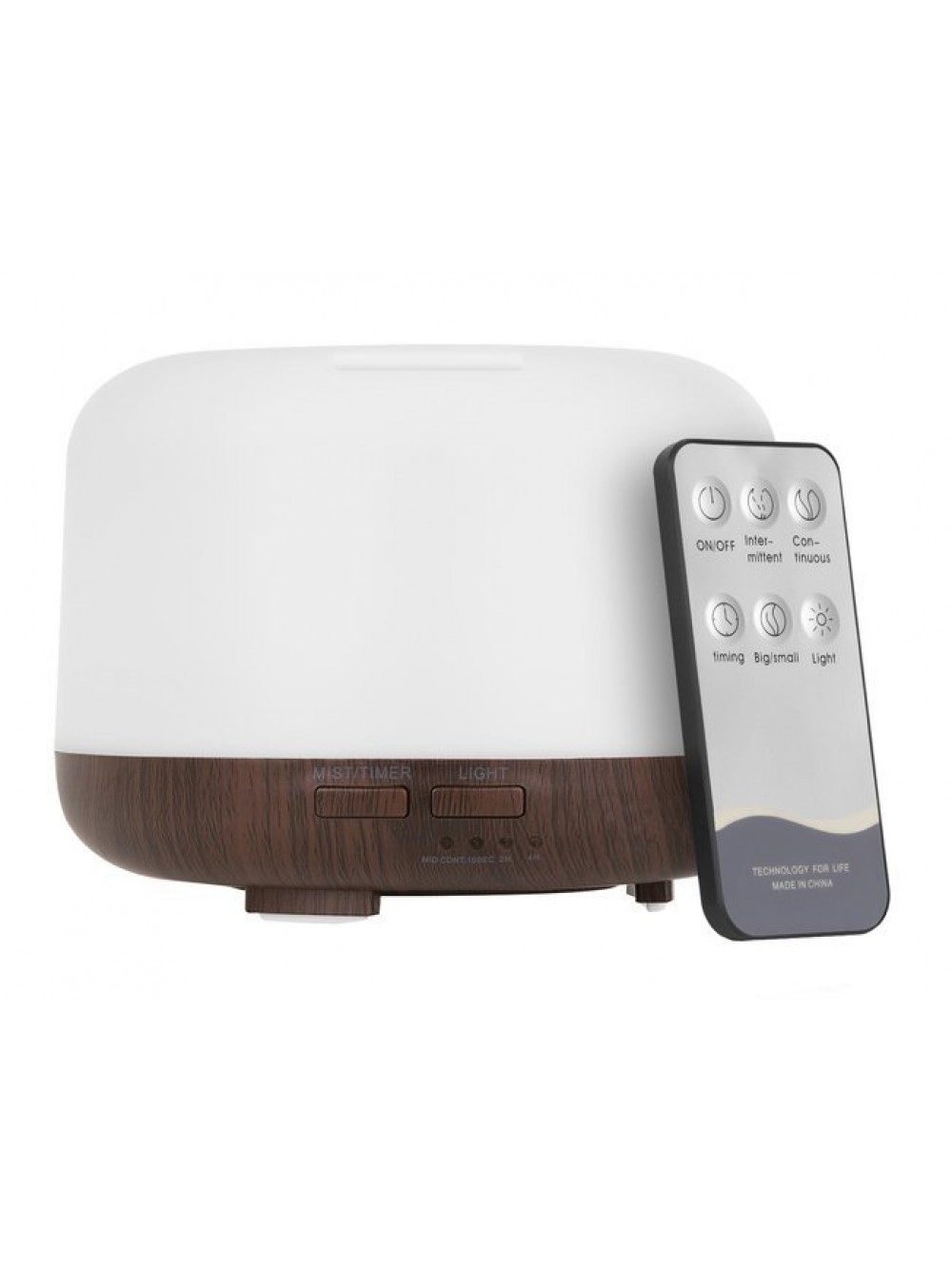 Malatec Aroma diffuser - Υγραντήρας LED με τηλεχειριστήριο σε χρώμα: λευκό-καφέ 13 x 10cm