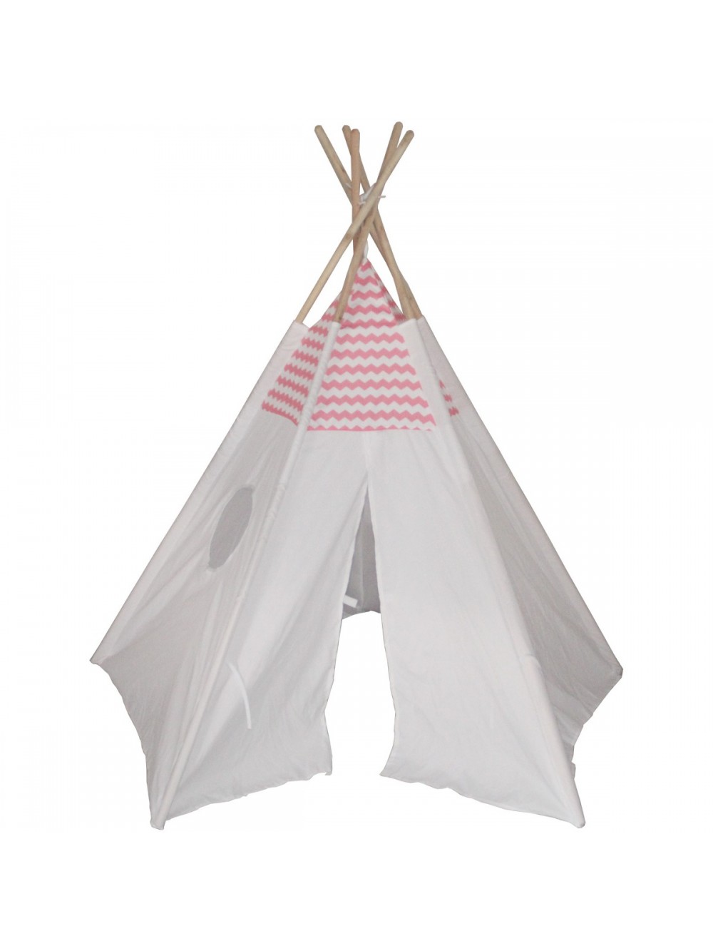 Loco. Παιδική σκηνή Wigwam σε λευκό-ροζ χρώμα 106 x 106 x 150 cm
