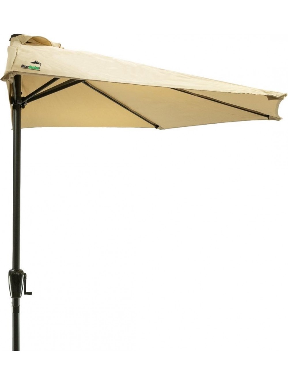 Ομπρέλα κήπου - βεράντας ημικυκλική 270 cm σε χρώμα γκρι-καφέ