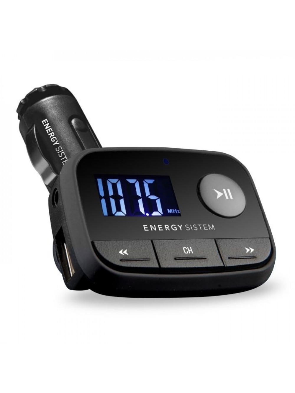 Energy Sistem f2 Black Knight Trasmitter αναμεταδότης μουσικής για αυτοκίνητα σε μάυρο χρώμα