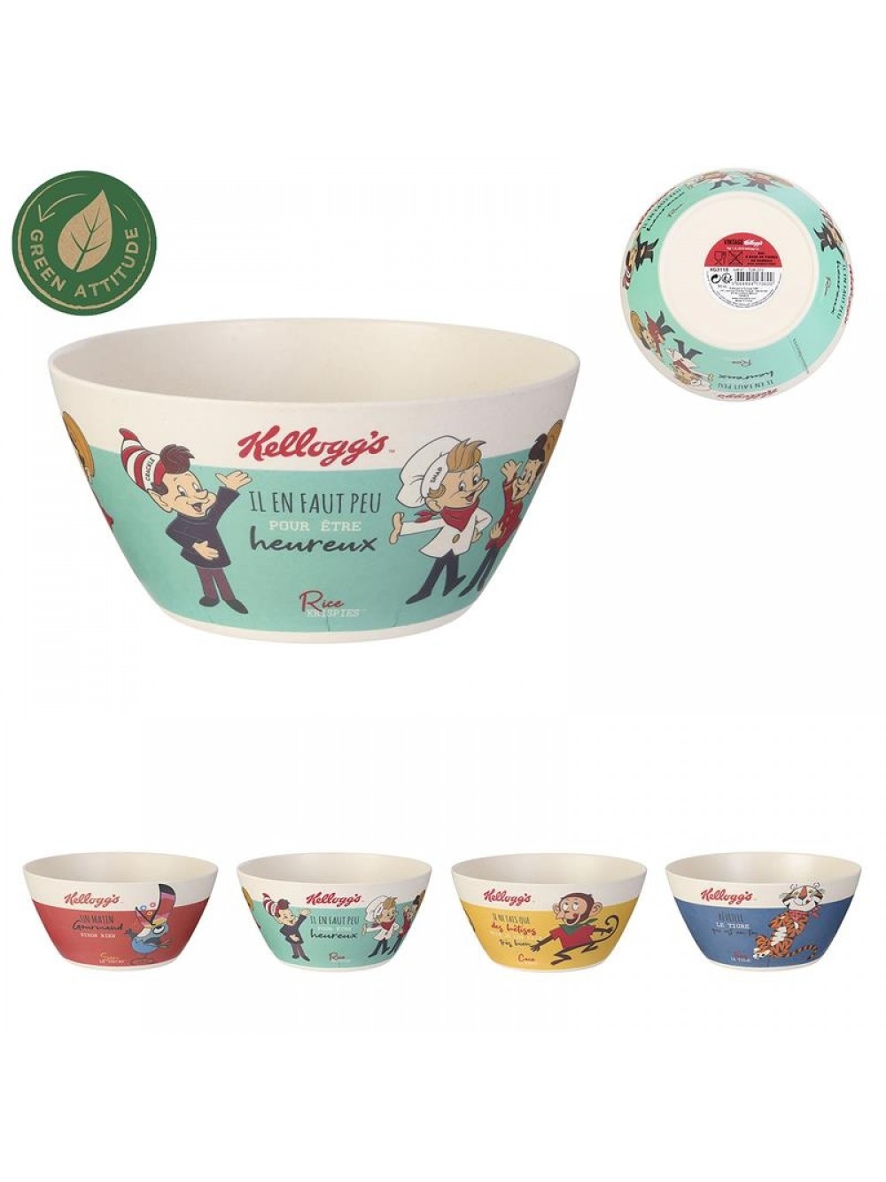 Σετ από 4 χρωματιστά μπολ Kellogs 50cl