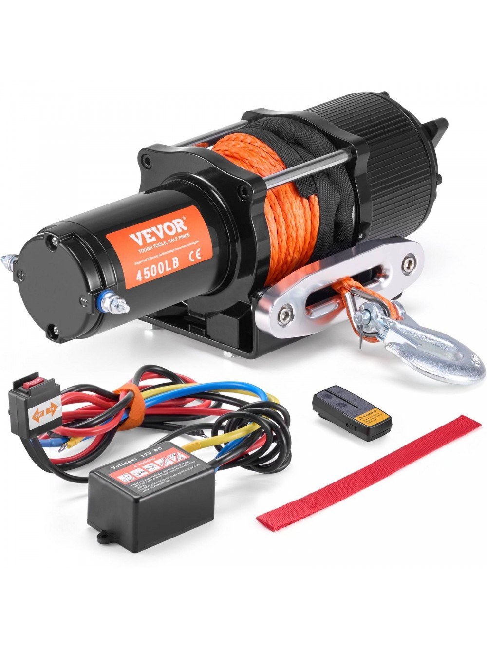 VEVOR Ηλεκτρικό Βίντσι 4500 lb Συνθετικό Σχοινί Αδιάβροχο Τηλεχειριστήριο ATVHCSJPYXWXMCF1OV9
