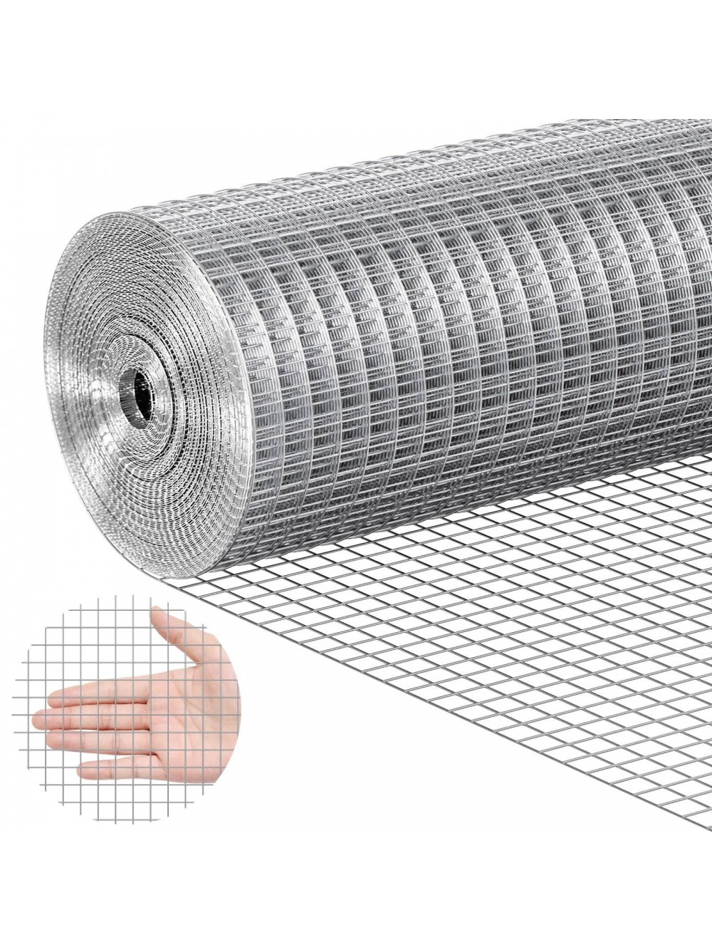 VEVOR Πλέγμα Σύρματος 1/2", 24"x25', 19 Gauge, Γαλβανισμένο για Κοτέτσια & Κήπο DXGSWL24IN25CF4GSV0