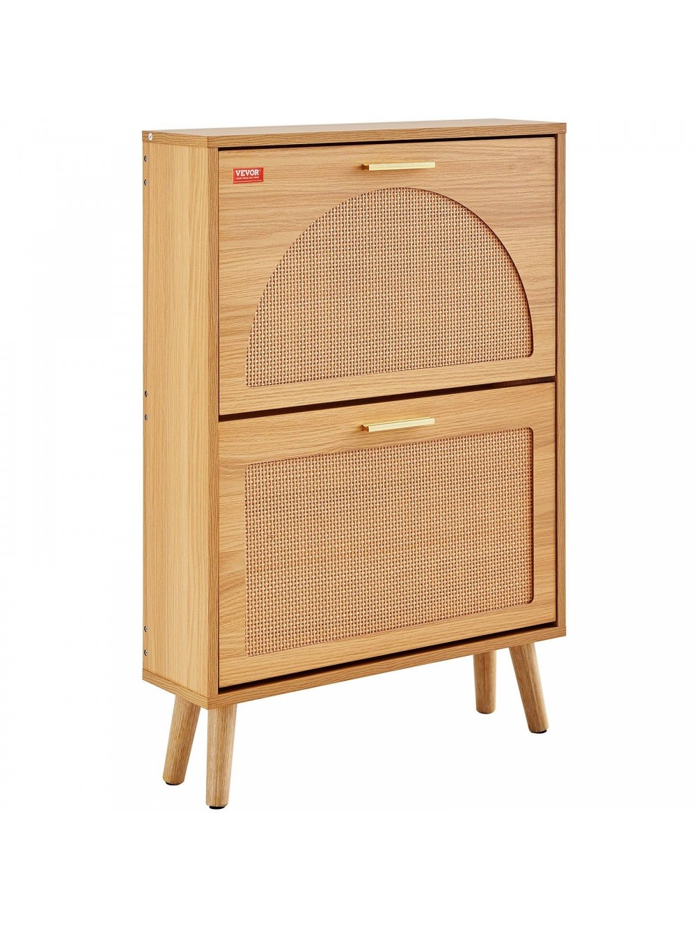 VEVOR Ντουλάπι Παπουτσιών με 2 Συρτάρια Rattan για Χώρο Εισόδου FCXJ2C2028IN2GSYGV0