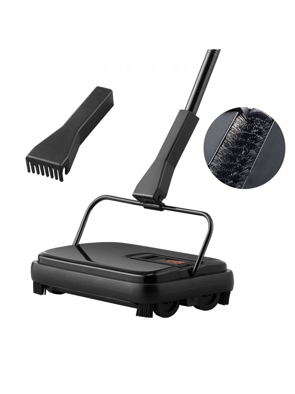 VEVOR Χειροκίνητη Σκούπα Χαλιών, 20 εκ. Πλάτος Σάρωσης, 300 ml Κάδος, Καθαρίζει Σκόνη & Τρίχες Κατοικίδιων GSQSQBDDBDD11GAYDV0