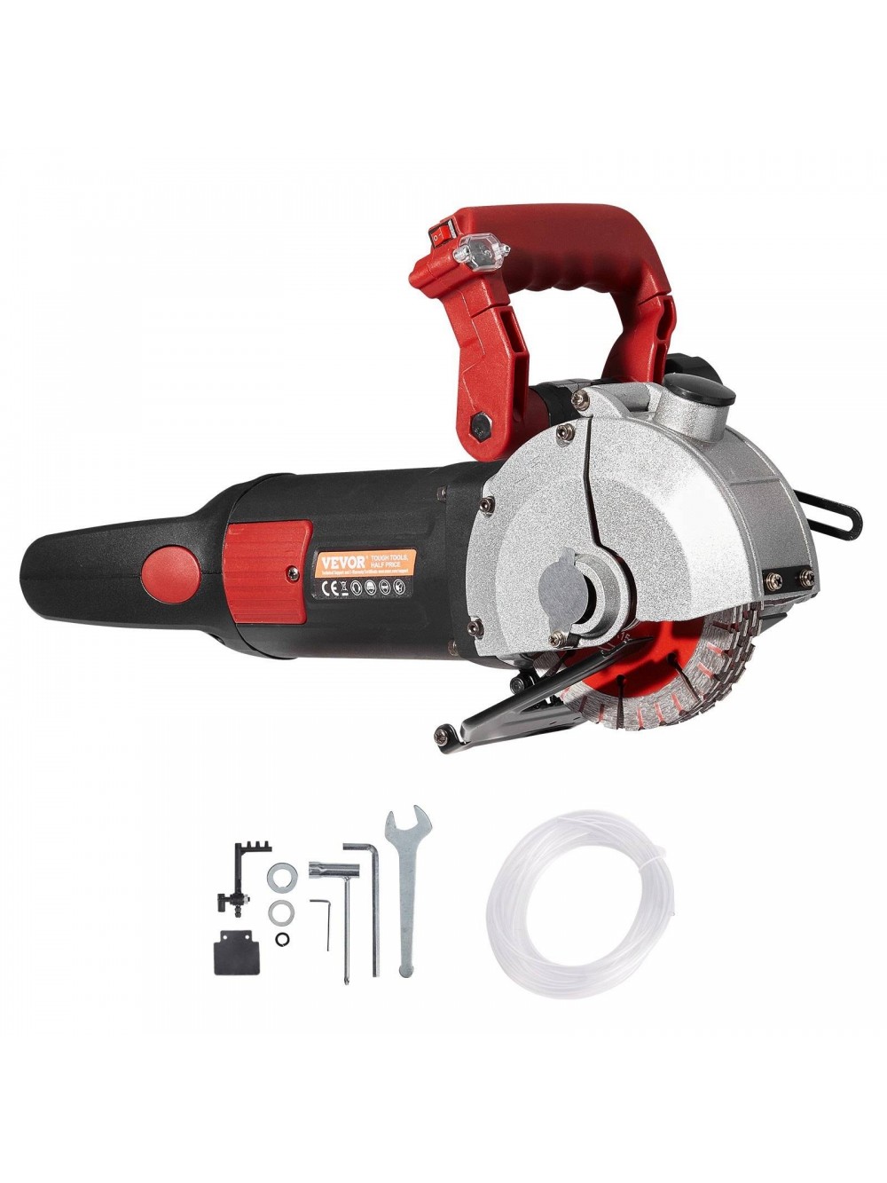 VEVOR Φρέζα τοίχου 4800W, 6500 U/min, με βάθος 34 mm, πλάτος 38 mm, ηλεκτρική μηχανή αυλάκωσης 54 x 20 x 24 cm, μέγεθος πριονιού φ125 mm QMKCJ125DDDJGDYO1V2