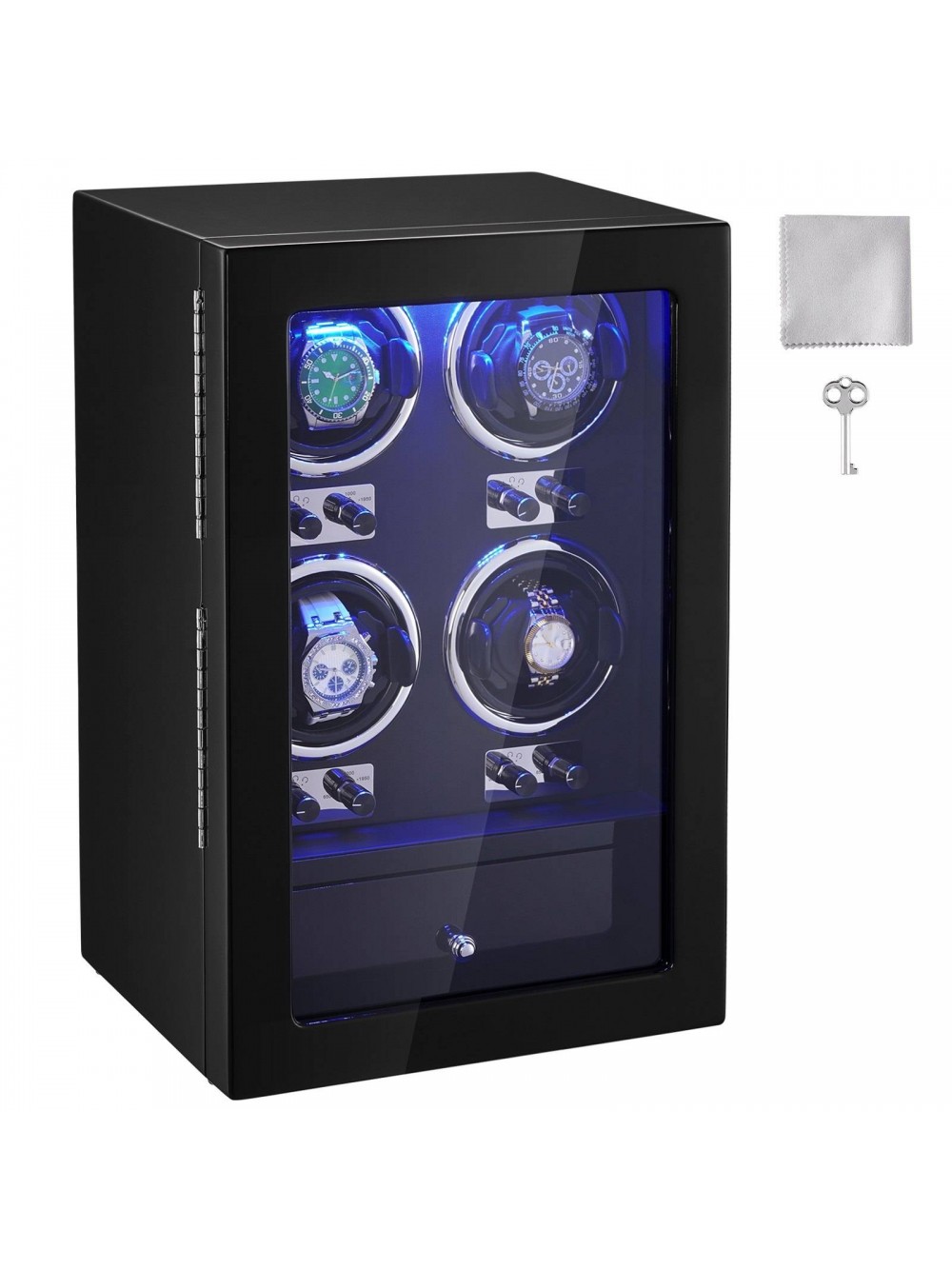 VEVOR Κουρδιστήρι Ρολογιών για 4 Αυτόματα Ρολόγια με 4 Αθόρυβους Ιαπωνικούς Κινητήρες Mabuchi SBZDSLH4Z000JJWPBV2