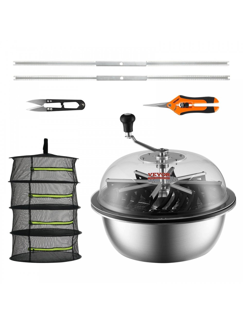 VEVOR Χειροκίνητος Κόφτης 19'' με Λεπίδες από Ανοξείδωτο Ατσάλι για Περιστροφική Κοπή SDSCJ19YCBXGOPPNNV0