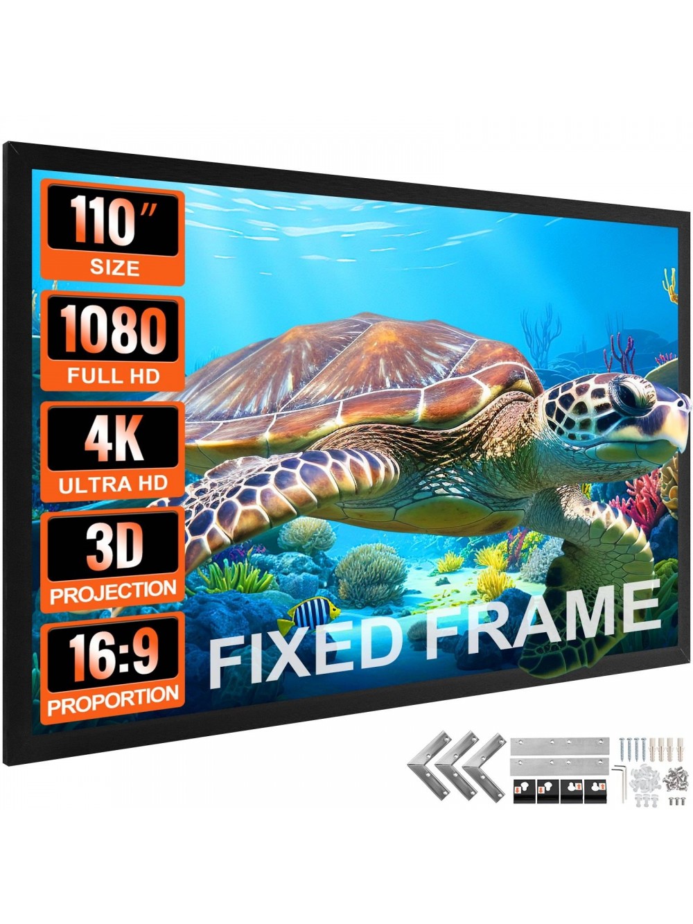 VEVOR Οθόνη Προβολής 279 cm (110") PVC, Τοποθέτηση Οροφής, 160° Γωνία Θέασης, 15kg – Ιδανική για Εσωτερικούς & Υπαίθριους Χώρους TYPM110YC16-9LHJKV0