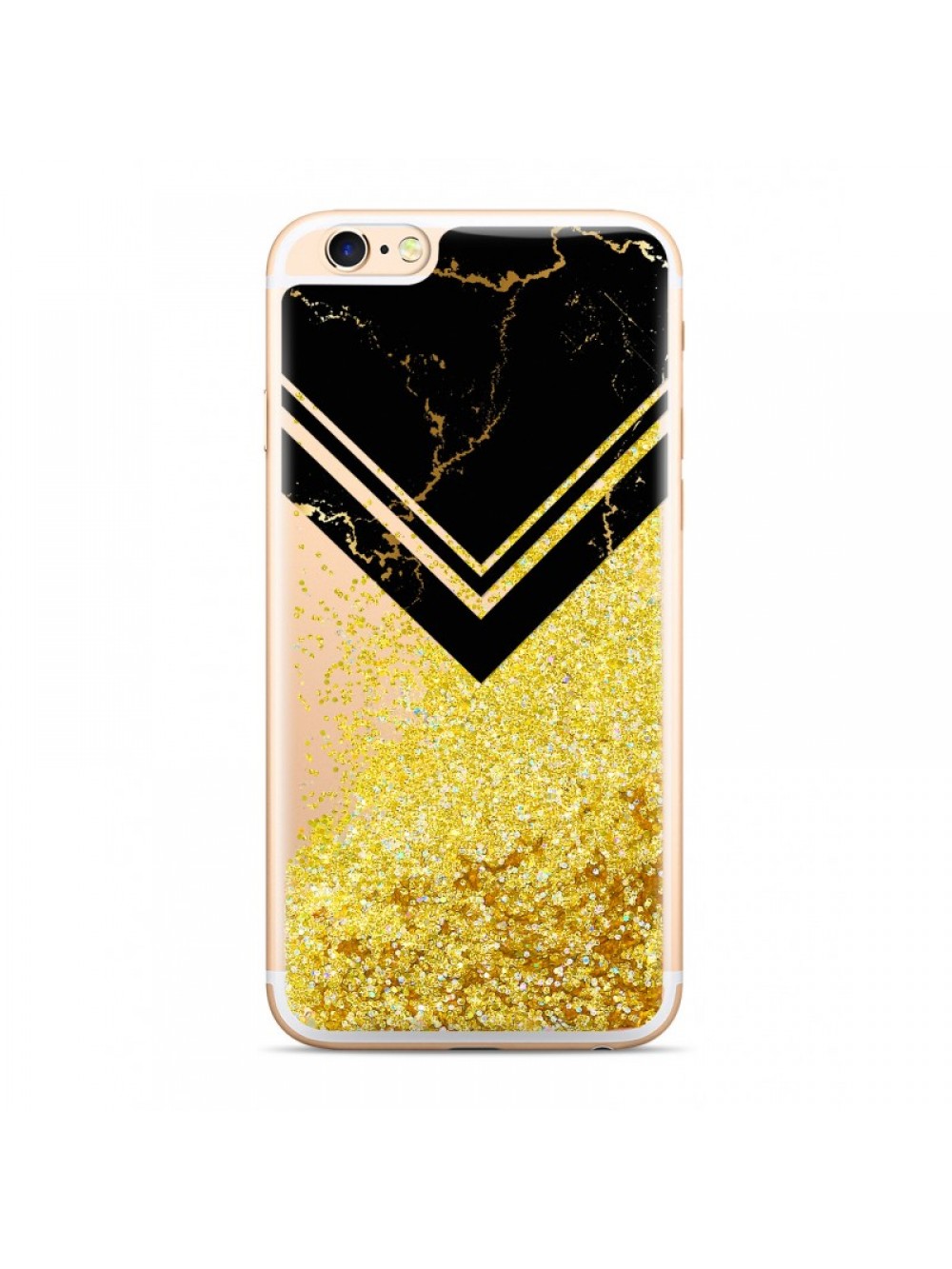 CASE OVERLAY LIQUID GLITTER Marbled για IPHONE X Black