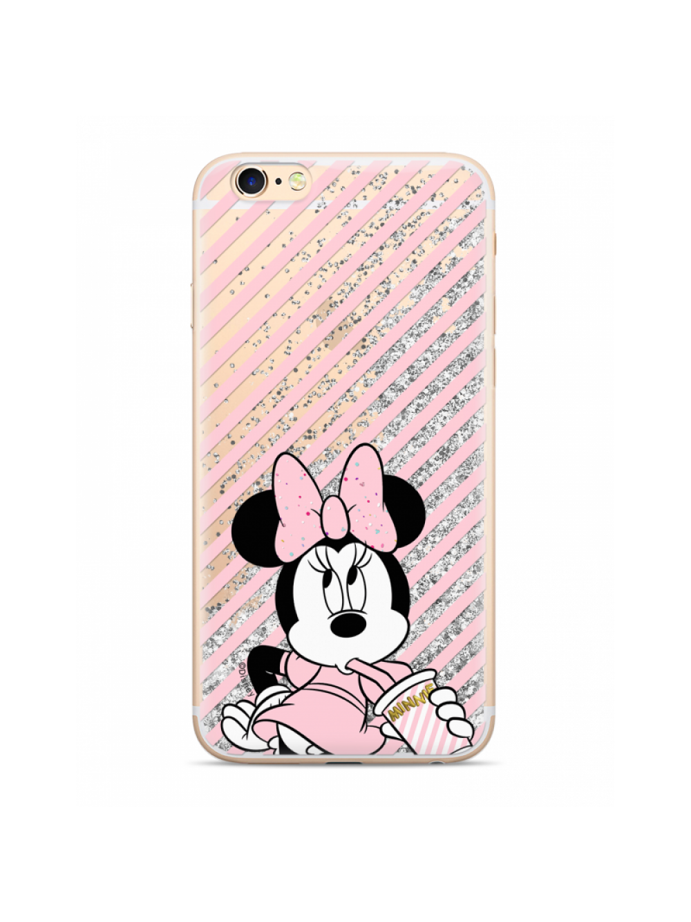 CASE OVERLAY LIQUID GLITTER Minnie για SAMSUNG J7 2017 Silver