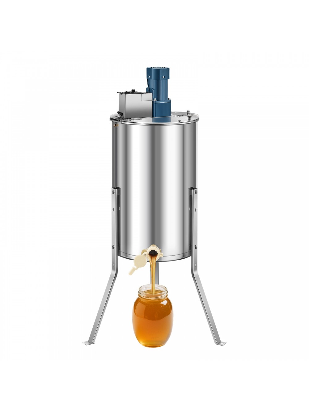 VEVOR Ηλεκτρικός Μελιτοεξαγωγέας, Φυγοκεντρικός 3 Πλαισίων με Διαφανές Καπάκι, Εξαγωγέας Μελιού 140 W από Ανοξείδωτο Ατσάλι, Ρυθμιζόμενο Ύψος, Συσκευή Εξαγωγής Κερήθρας για Μελισσοκομία DDYMJ30BXG152A6BB001V2