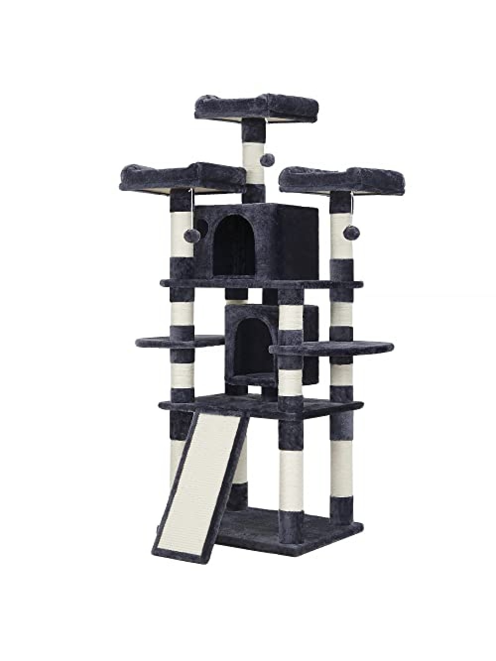 FEANDREA Cat Tree, Large Cat Tower, 170 cm, Smoky Grey PCT18GYZ