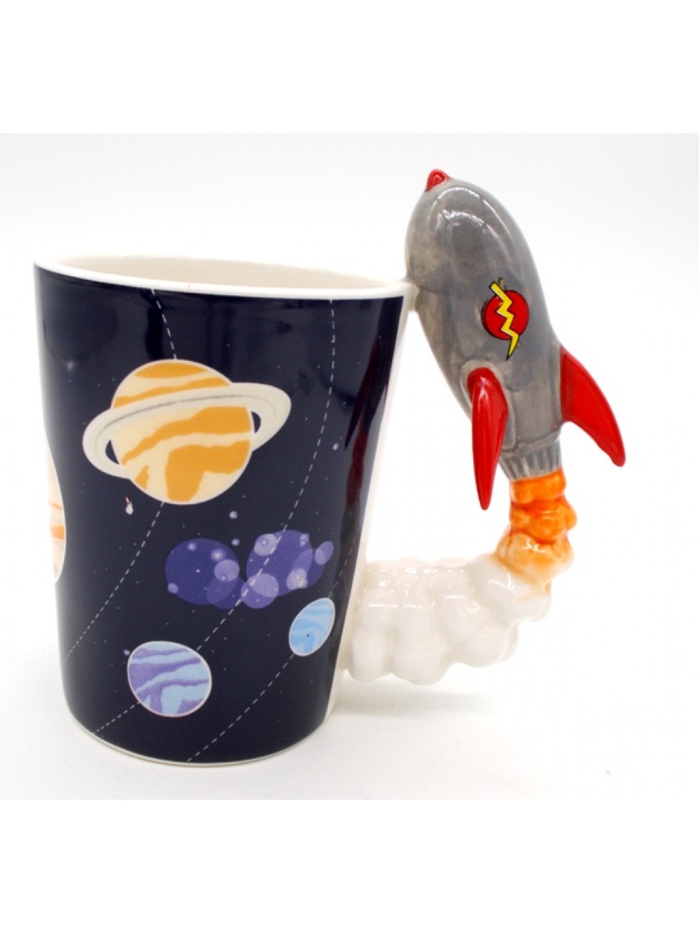 Διαστημική κούπα ηλιακού συστήματος με λαβή πύραυλο 0504