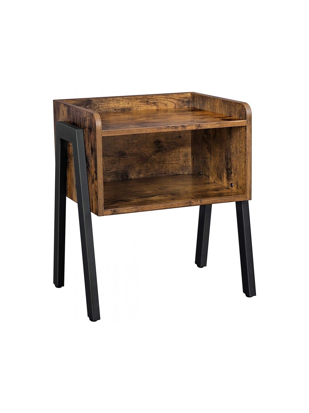 VASAGLE Side Table, Nightstand, Βοηθητικό Τραπεζάκι / Κομοδίνο με Καφέ Επιφάνεια σε Ρουστίκ Στυλ 42 x 35 x 52cm - LET54X