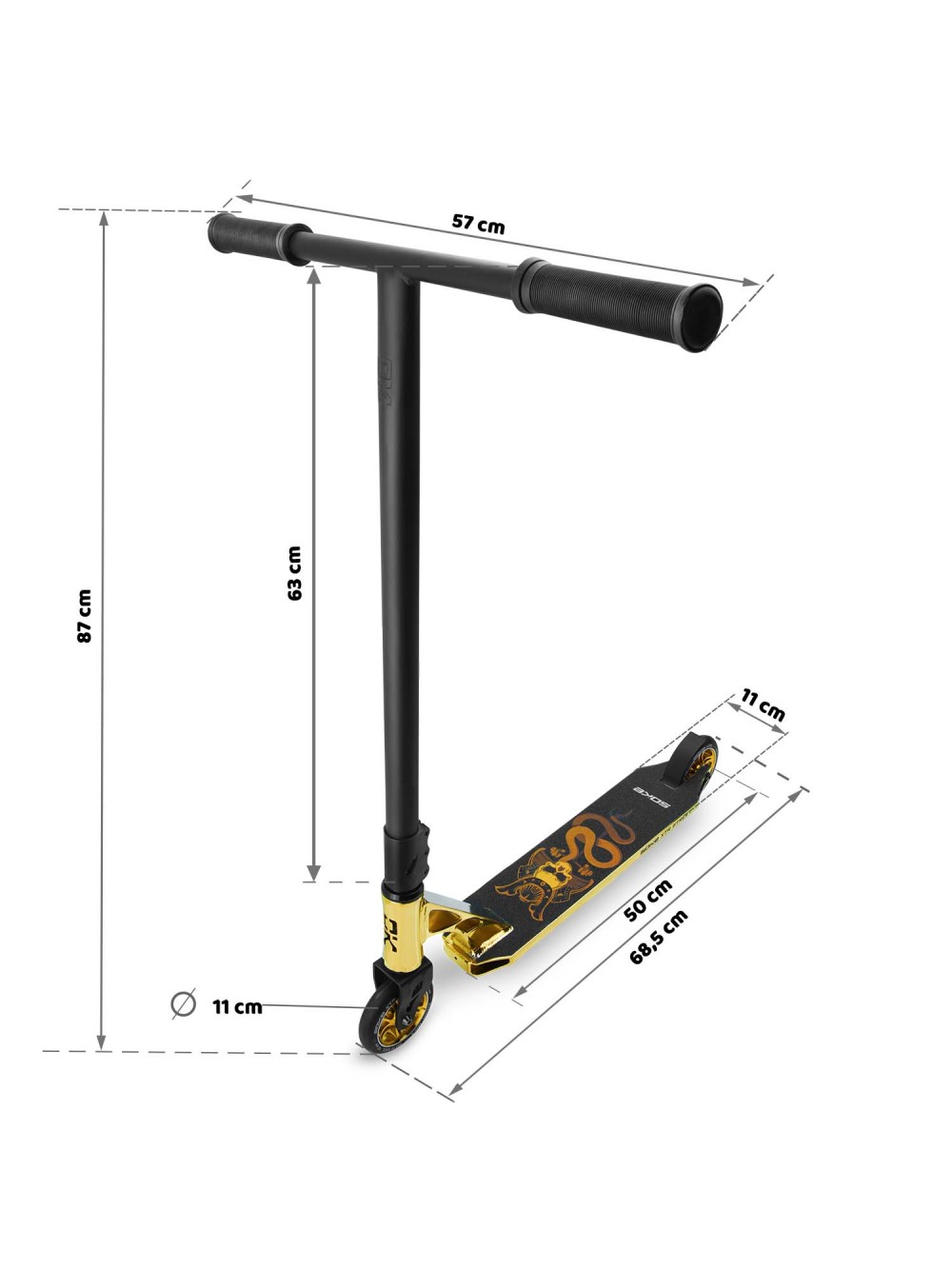 SOKE XTR street Σκούτερ σε χρωματισμό χρυσό