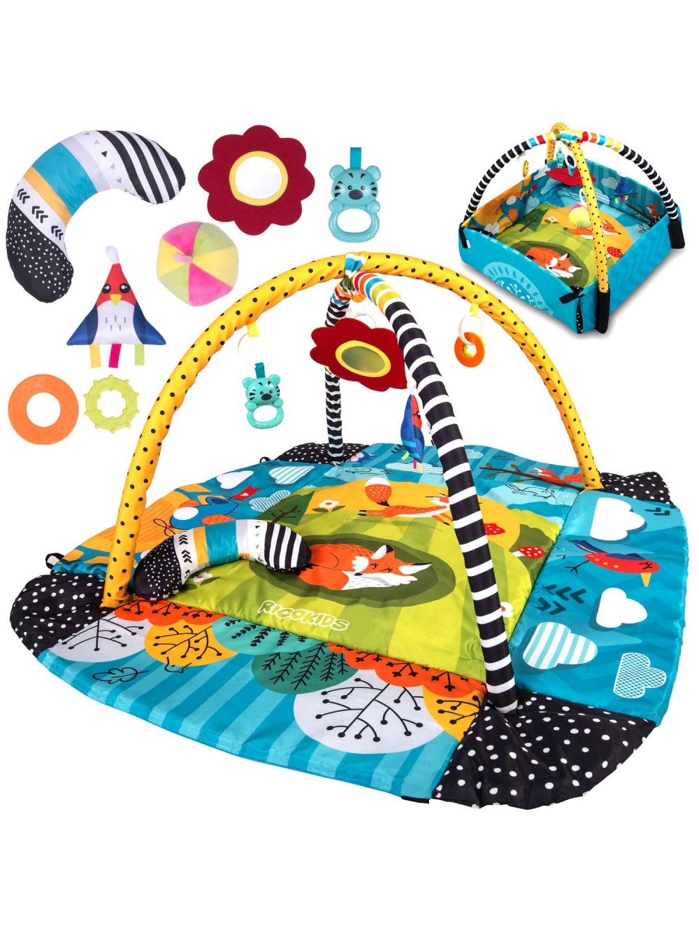 Ricokids Εκπαιδευτικό διαδραστικό χαλί 100 x 100 cm Lisek