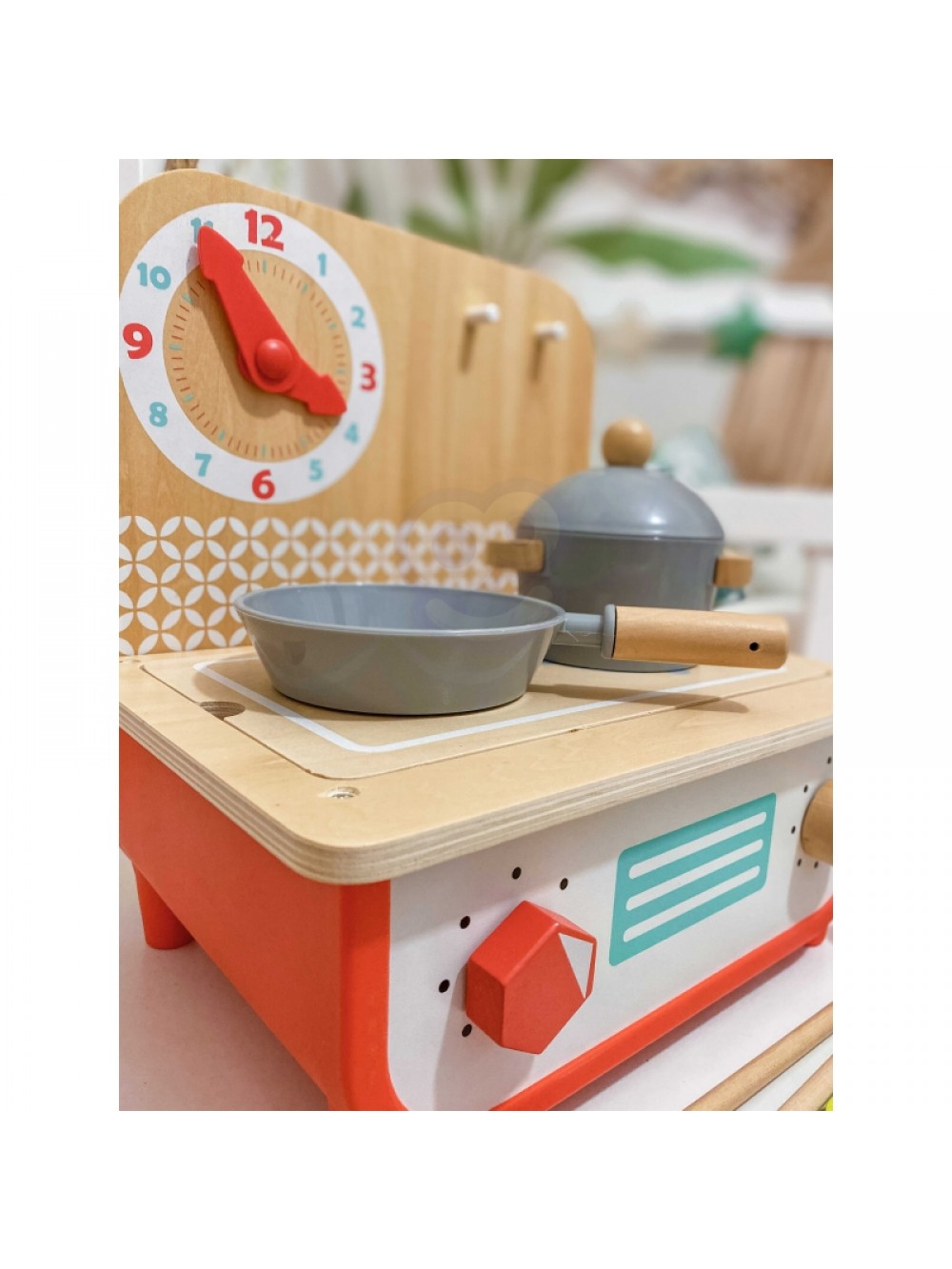 Tooky Toys 2 σε 1 παιδική κουζίνα και ψησταριά με αξεσουαρ μαγερικής
