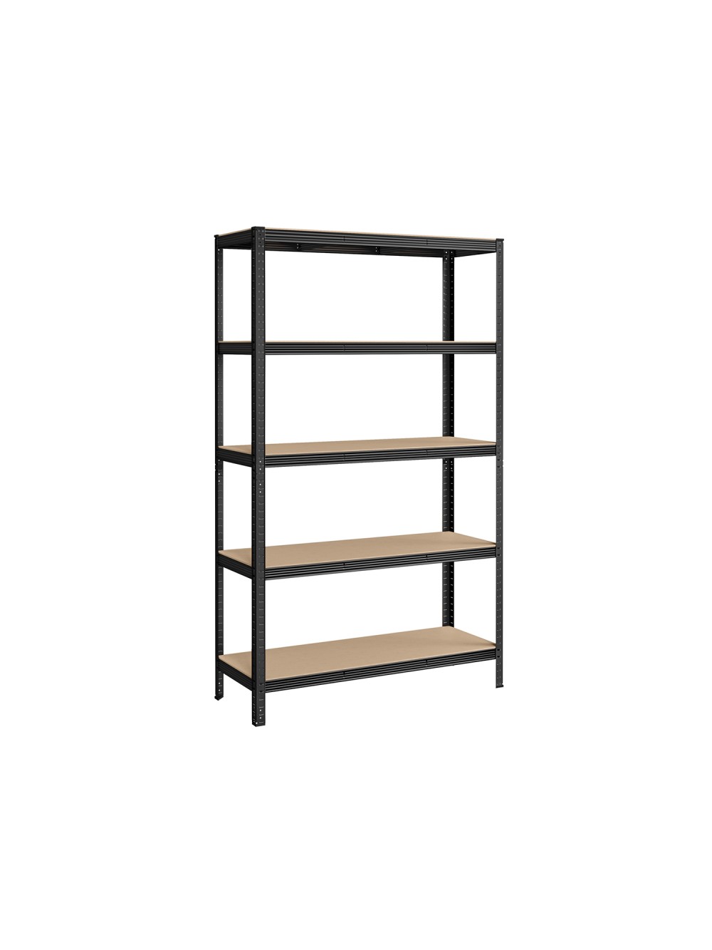 SONGMICS 5-Tier Shelving Unit, Steel Shelving Unit for Storage, Tool-Free Assembly, for Garage, Shed, Load Capacity 875 kg, 60 x 120 x 200 cm, Black GLR060B01