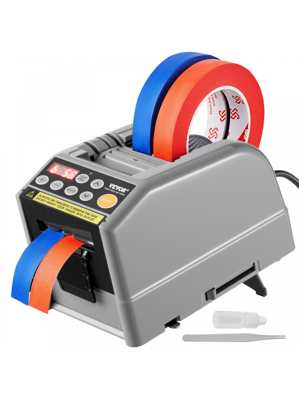 VEVOR Zcut-9 Automatic Tape Dispenser Adhesive Electric Tape Cutter Packaging Machine Tape Cutting Machine 6-60mm Tape Width TYJDDDK60MMZYWC8CV2