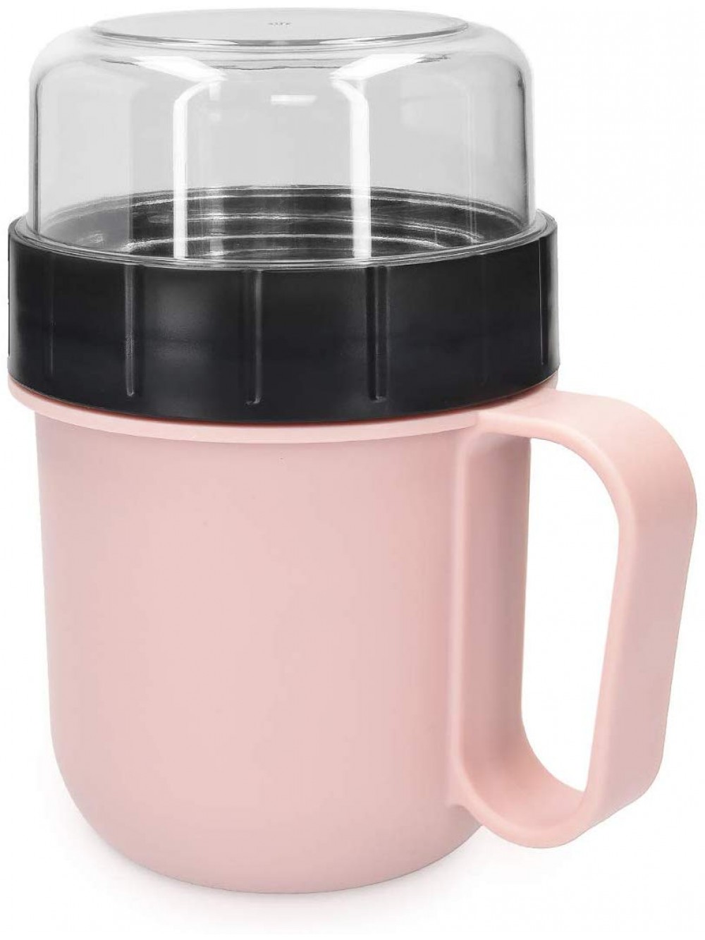 Navaris Breakfast To Go Cup κούπα 2 σε 1 για ροφήματα ή φαγητό σε ροζ χρώμα 520ml + 230ml