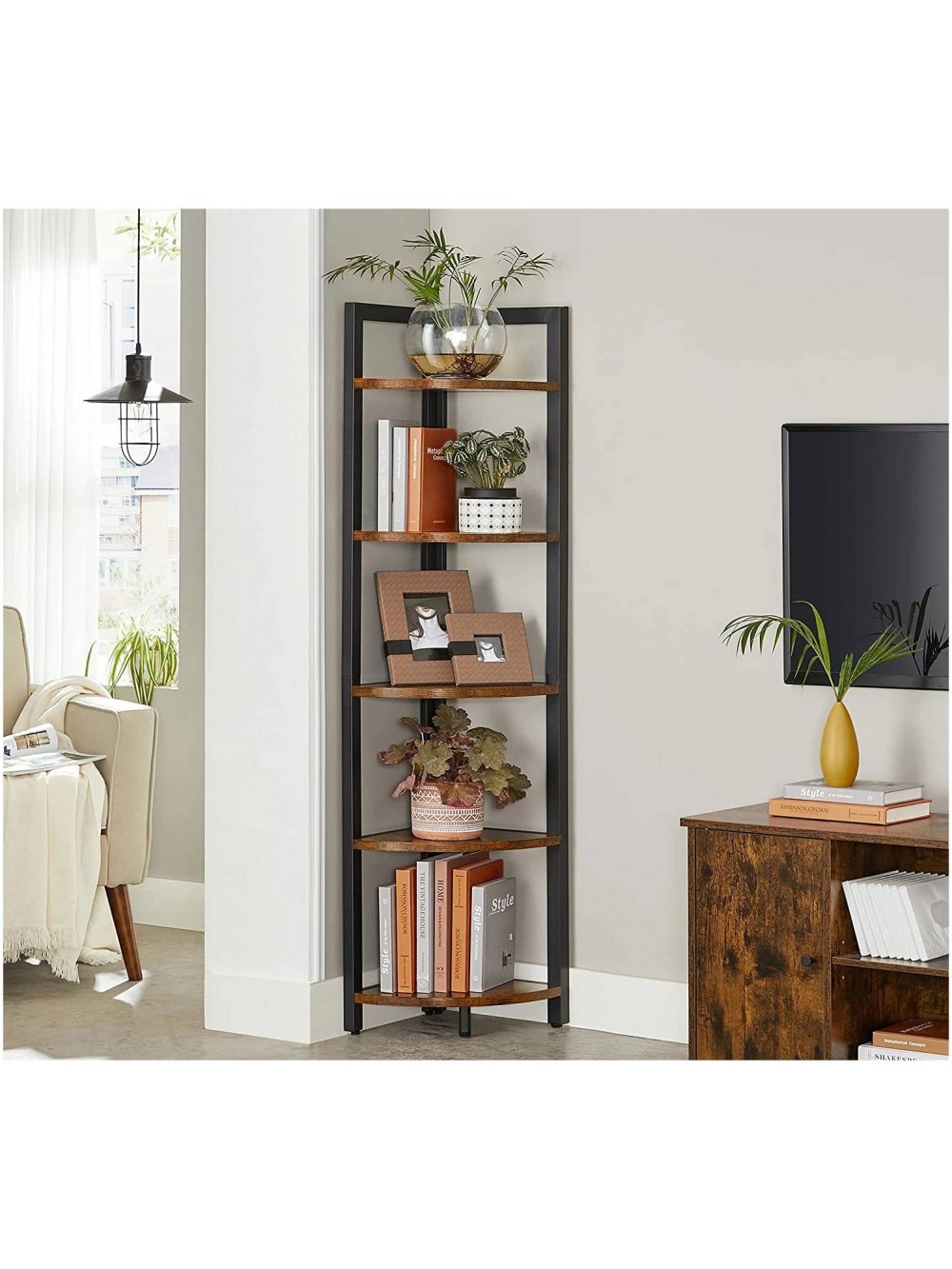 Vasagle Γωνιακό ράφι 5 επιπέδων 30 x 30 x 150 cm LLS803KD01