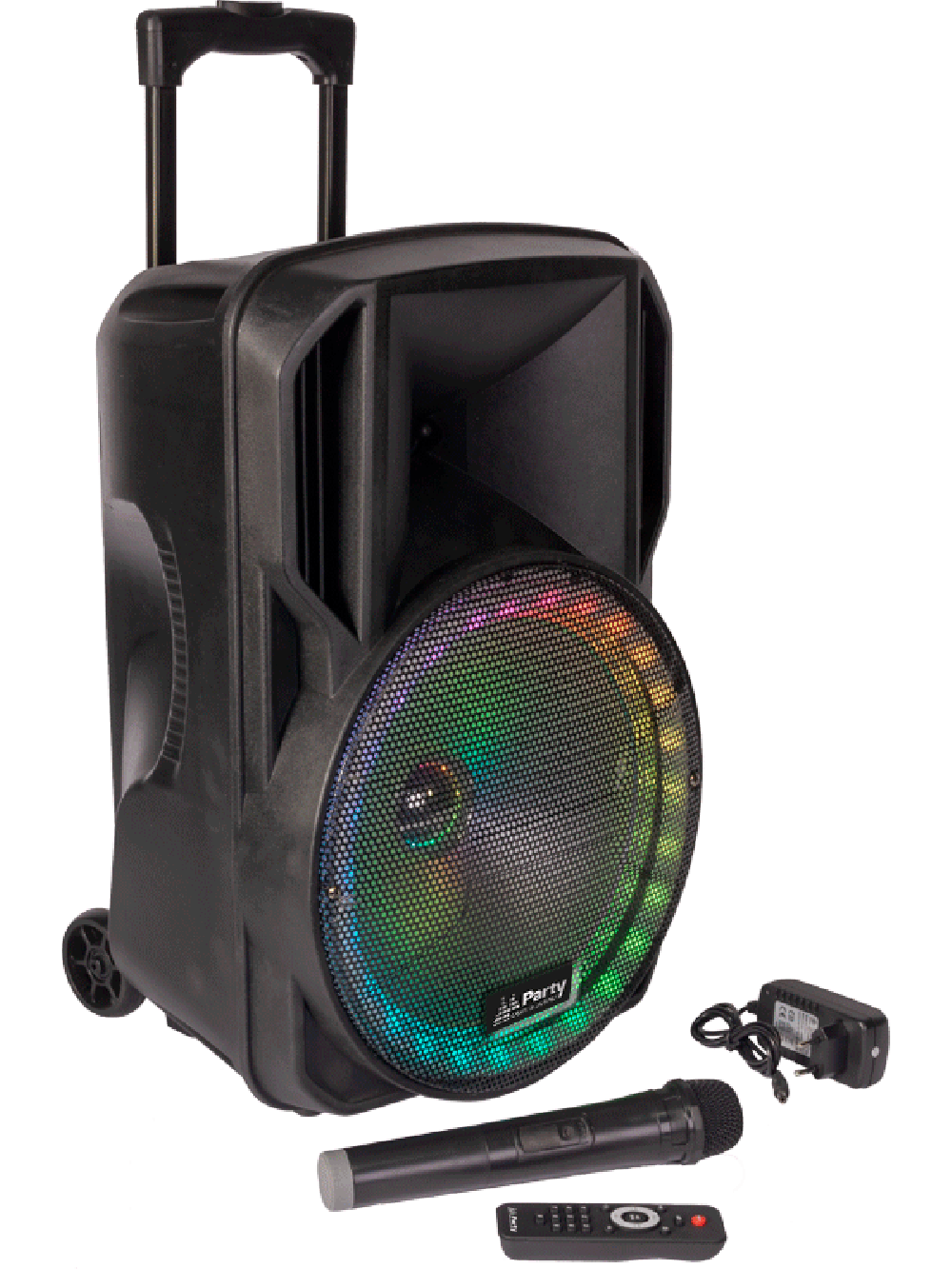 Party light and sound PARTY-15RGB Φορητό ηχείο 15’’/38CM WITH USB, TF, BLUETOOTH, FM, VHF MIC & REMOTE CONTROL