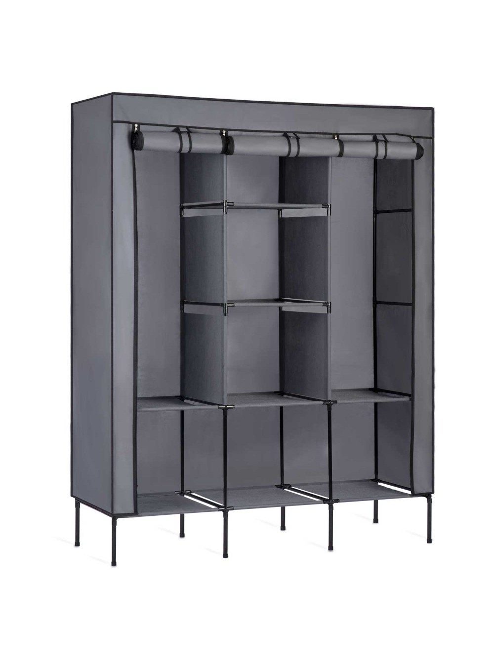 Massido Υφασμάτινη ντουλάπα - γραφίτης 45 x 130 x 175 cm