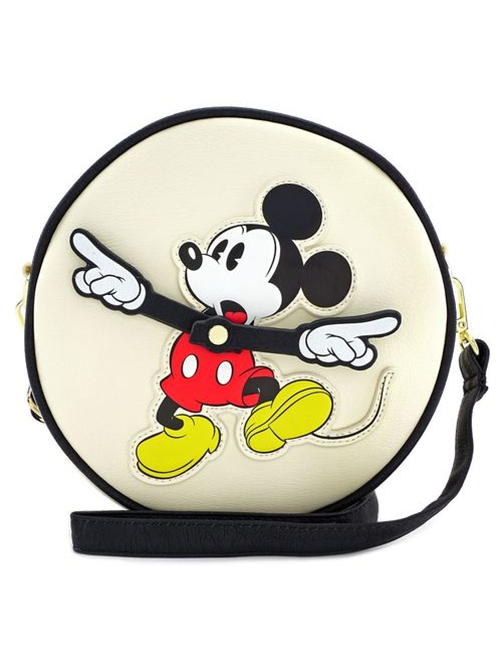 Mickey τσάντα ώμου με χέρια που λειτουργούν ως δείκτες ρολογιού