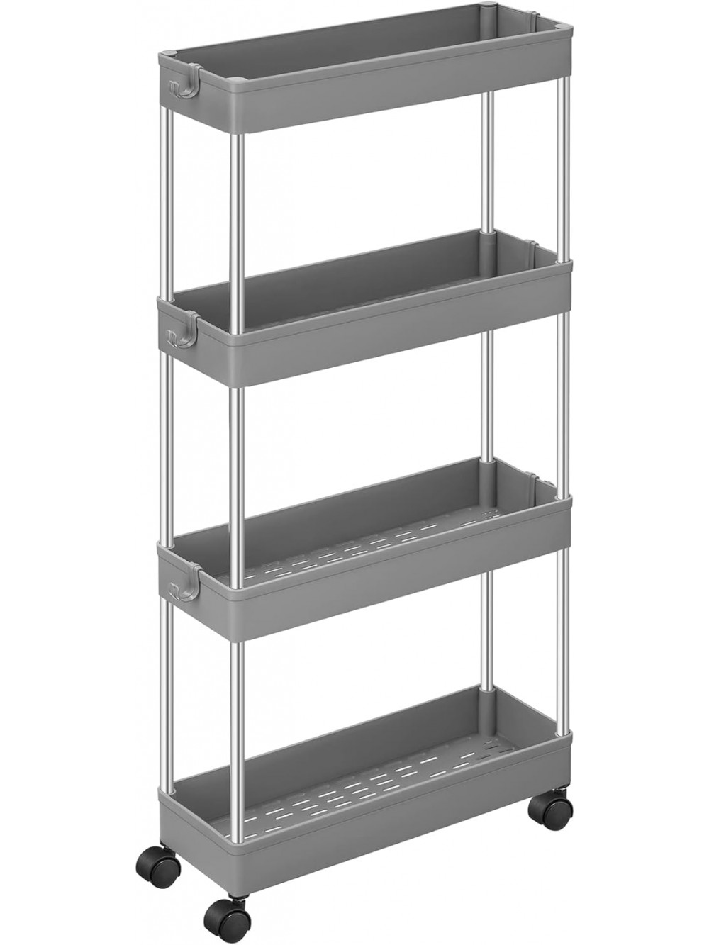 Songmics Μεταλλικό Τρόλεϊ Κουζίνας με 4 Ράφια 42 x 13.5 x 87 cm KSC008G01