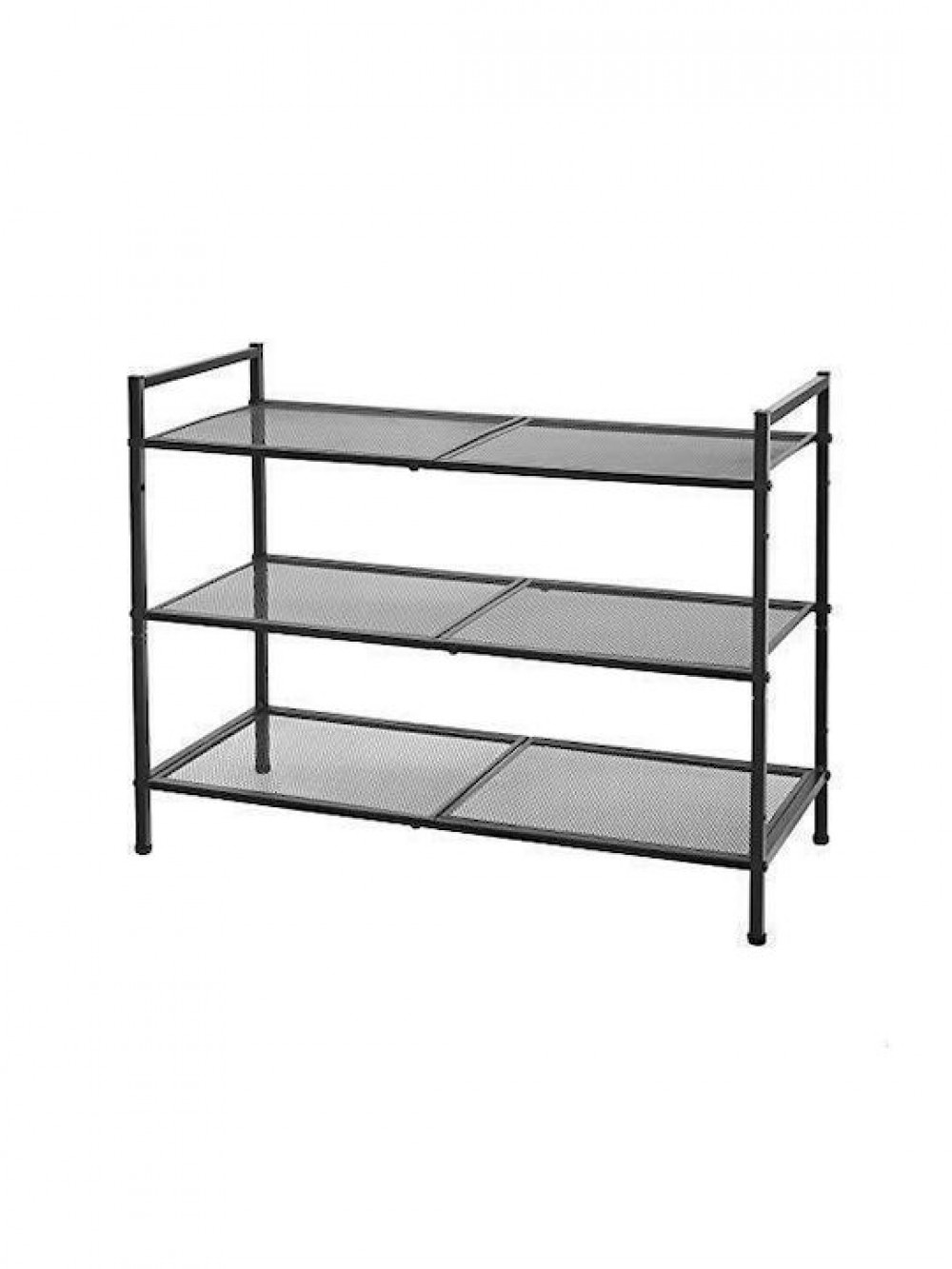 Songmics Μεταλλική Παπουτσοθήκη με 3 Ράφια 68.5 x 30 x 53 cm LMR17BK
