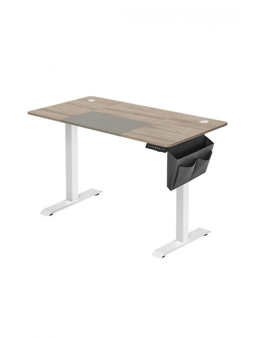 Songmics Ηλεκτρικό γραφείο ρυθμιζόμενο 60x140x(72-120) εκ. λευκό-grille LSD016H01 