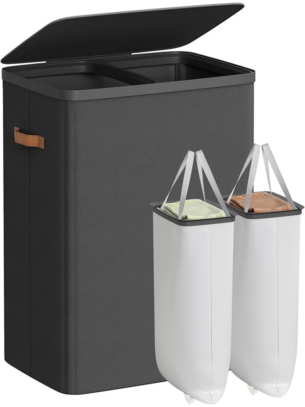 SONGMICS Καλάθι Ρούχων με Καπάκι και Χειρολαβές 56x40x75 εκ. LCB813B01