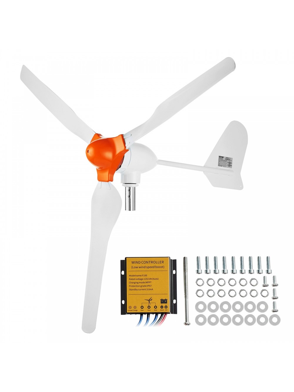 VEVOR Ανεμογεννήτρια 800W 12V με 3 Πτερύγια και MPPT Ελεγκτή FSSFLWLFDJ10WOV8NV9