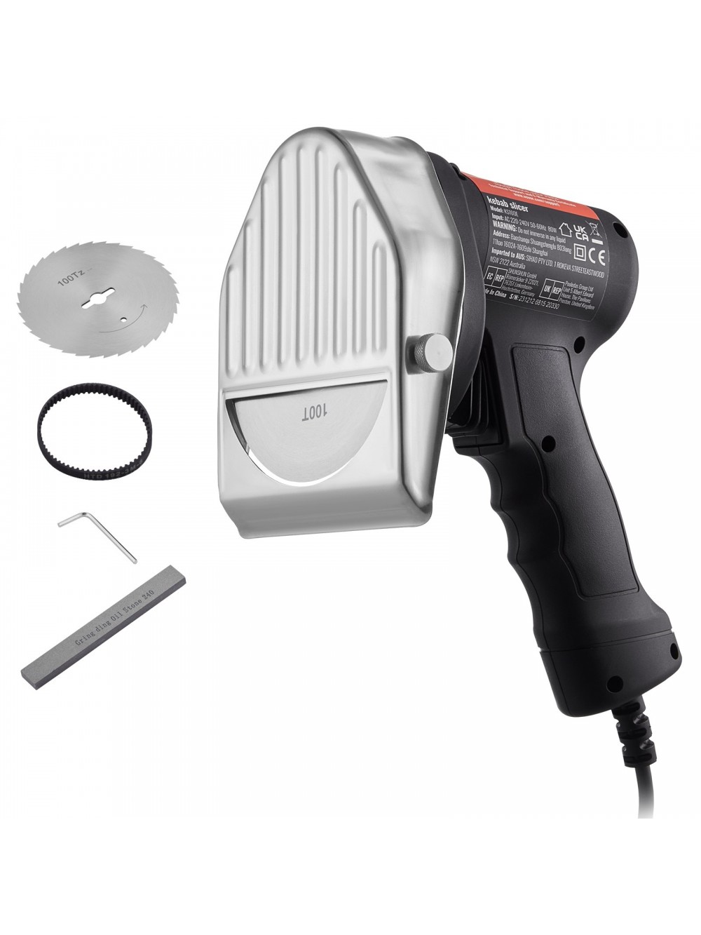 Vevor Ηλεκτρικό μαχαίρι κοπής γύρου 100 mm 80 W TEQKRDW80WBDNAO7VV2