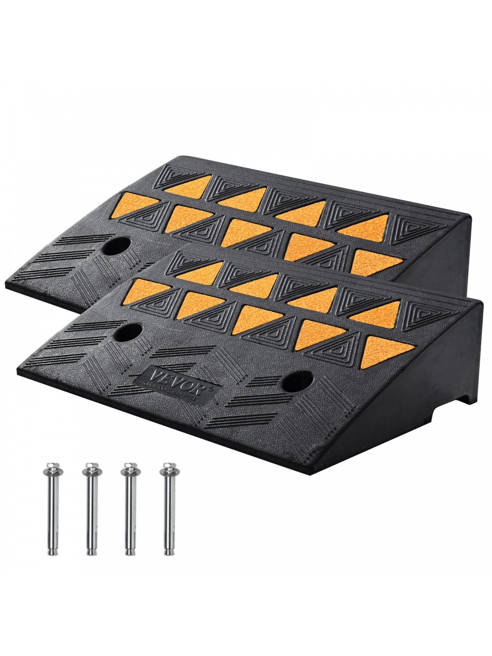 VEVOR Σετ Ελαστικές Ράμπες Parking Πεζοδρομίου 48,3 x 33 x 12,7 cm load 15T 12.7 cm 2 τμχ SJDLYPDGB2190CQUPV0