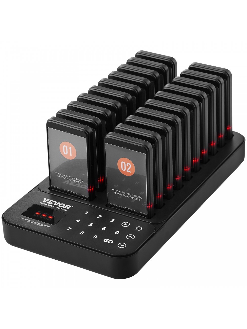 VEVOR Εστιατορίου ασύρματο σύστημα τηλεειδοποίησης 20 Call Coasters Κλήση επισκεπτών σε ουρά DCPQCQDRCPFX0K4QAV2