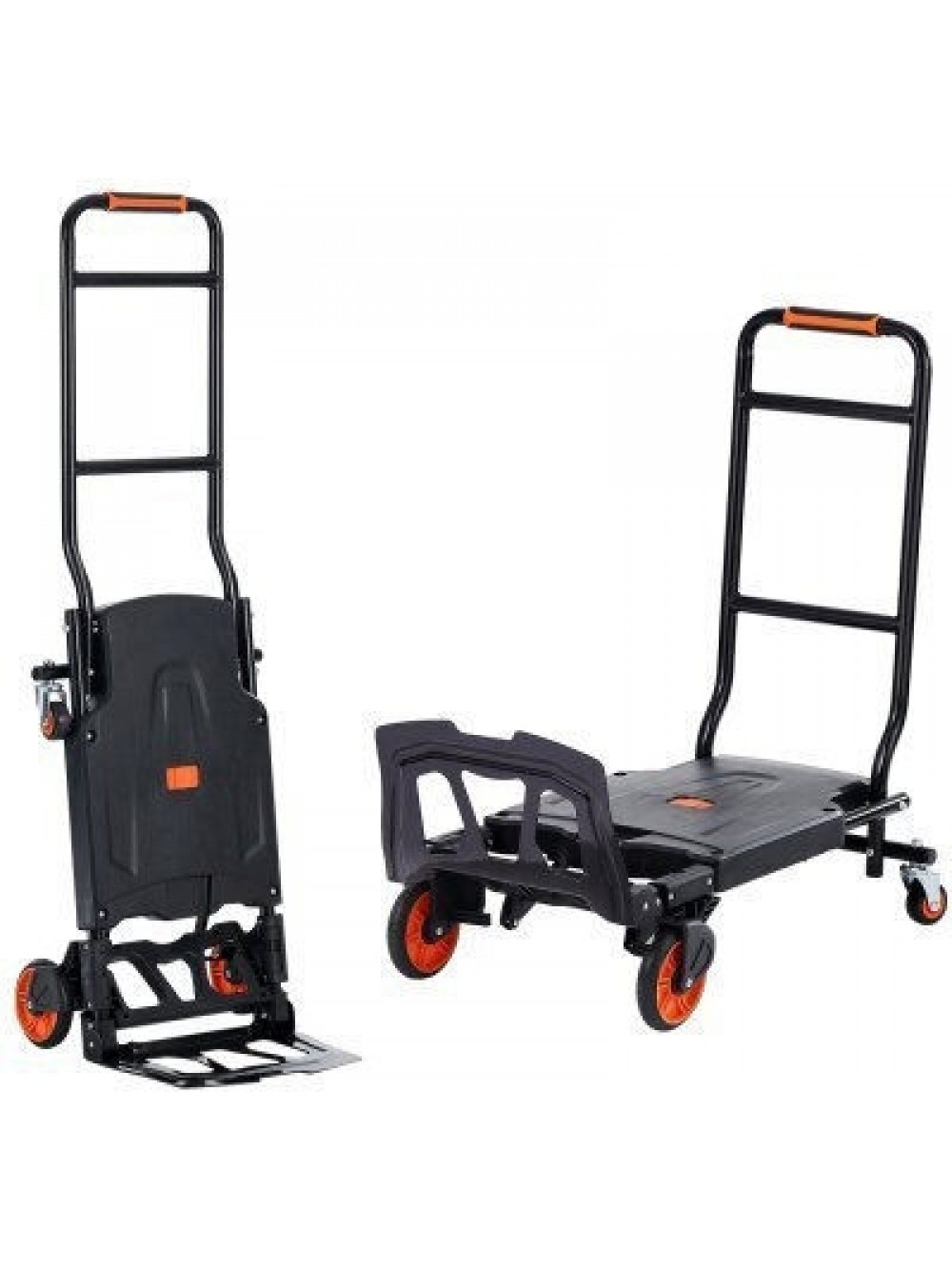 VEVOR Αλουμινένιο Καρότσι 2 σε 1, 136 kg, Βιομηχανικό Καρότσι & Πλατφόρμα με Λαστιχένιες Ρόδες DGNSTHC300BE75URLV0