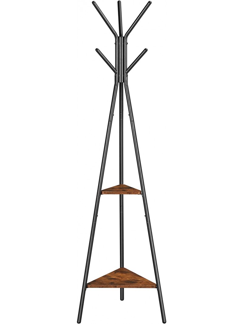 Songmics Καλόγερος Μεταλλικός Μαύρος 49x49x179cm Vasagle rcr16bx