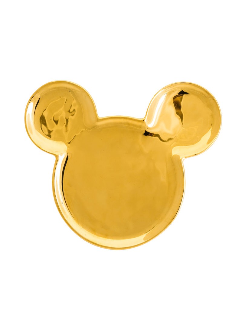 Mickey Εars κεραμικό πιάτο σε gold χρώμα